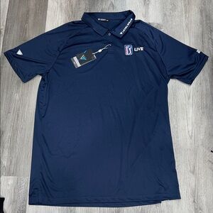 NWT Levelwear PGA Tour/ESPN+ Short Sleeve Collared Shirt, size XL